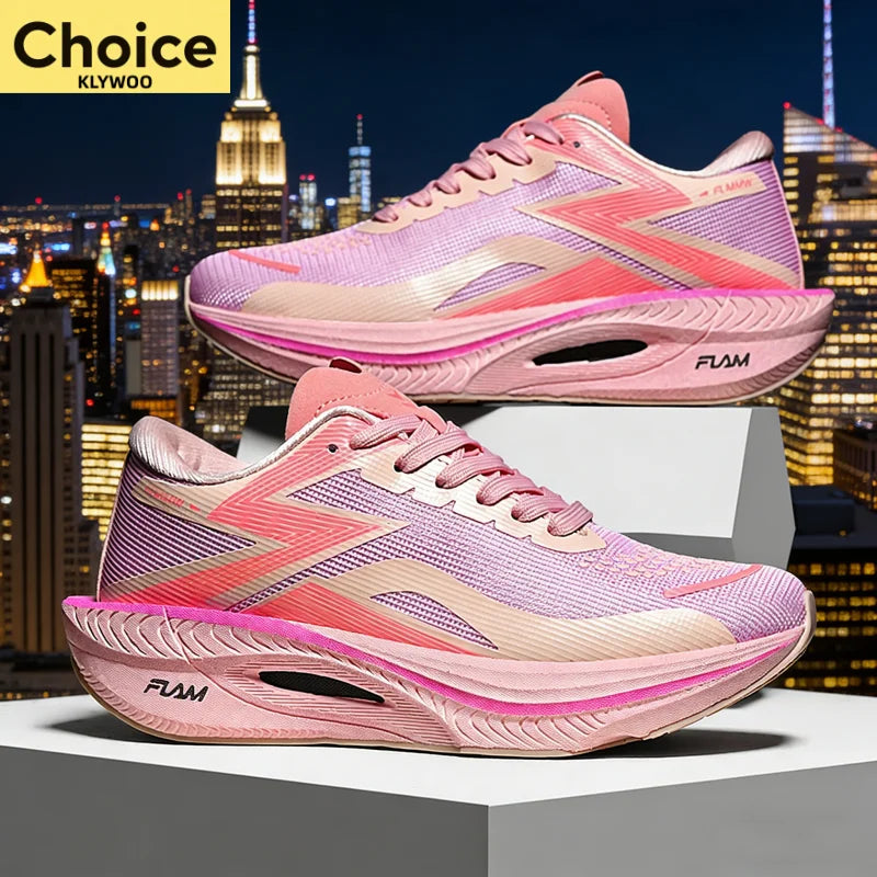 Running Shoes Carbon Board Speciality Marathon Men Sports Breathable Lightweight Women's Comfortable Athletic Nonskid Sneakers