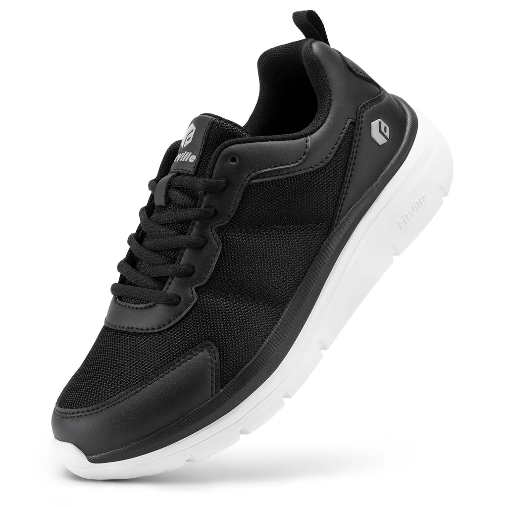 FitVille Men's Walking Shoes Wide Width Max Cushioning Lightweight Sneakers Casual Shoes for Plantar Fasciitis Pain Relief