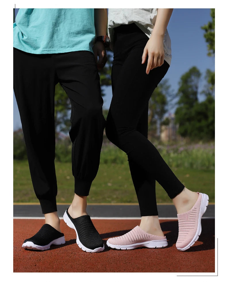 Men Slippers Summer Mesh Breathable Home Indoor Slippers Men Thick Bottom Slides Fashion Couple Walking Shoes Chanclas Hombre