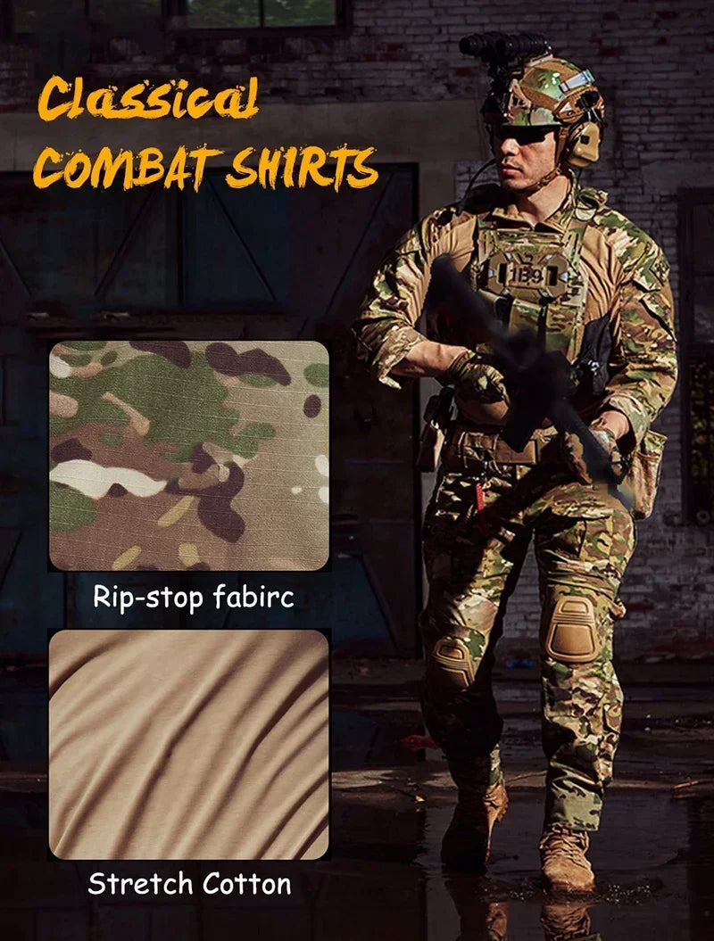 Tactical T-Shirts Airsoft Tactic Army Combat Shirts Paintball Hunting Clothes Breathable