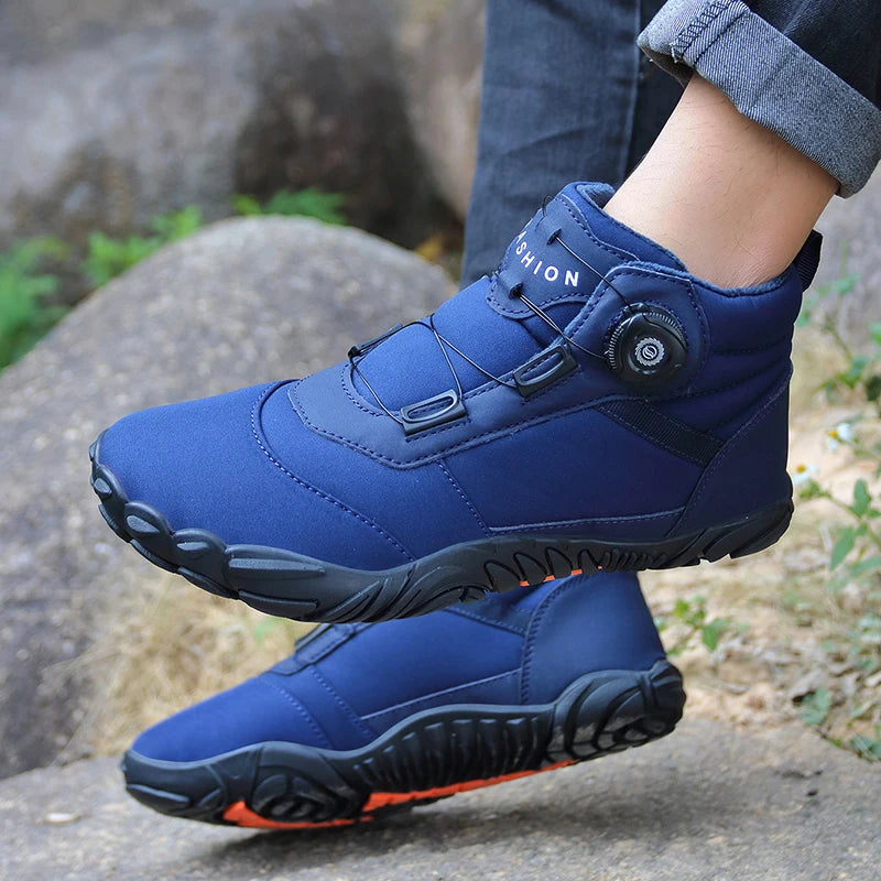 Men Winter Boots Outdoor Barefoot Boots for Women Ankle Boots Plush Warm Snow Shoes Non-slip Sneakers Plus Size Couple Shoes