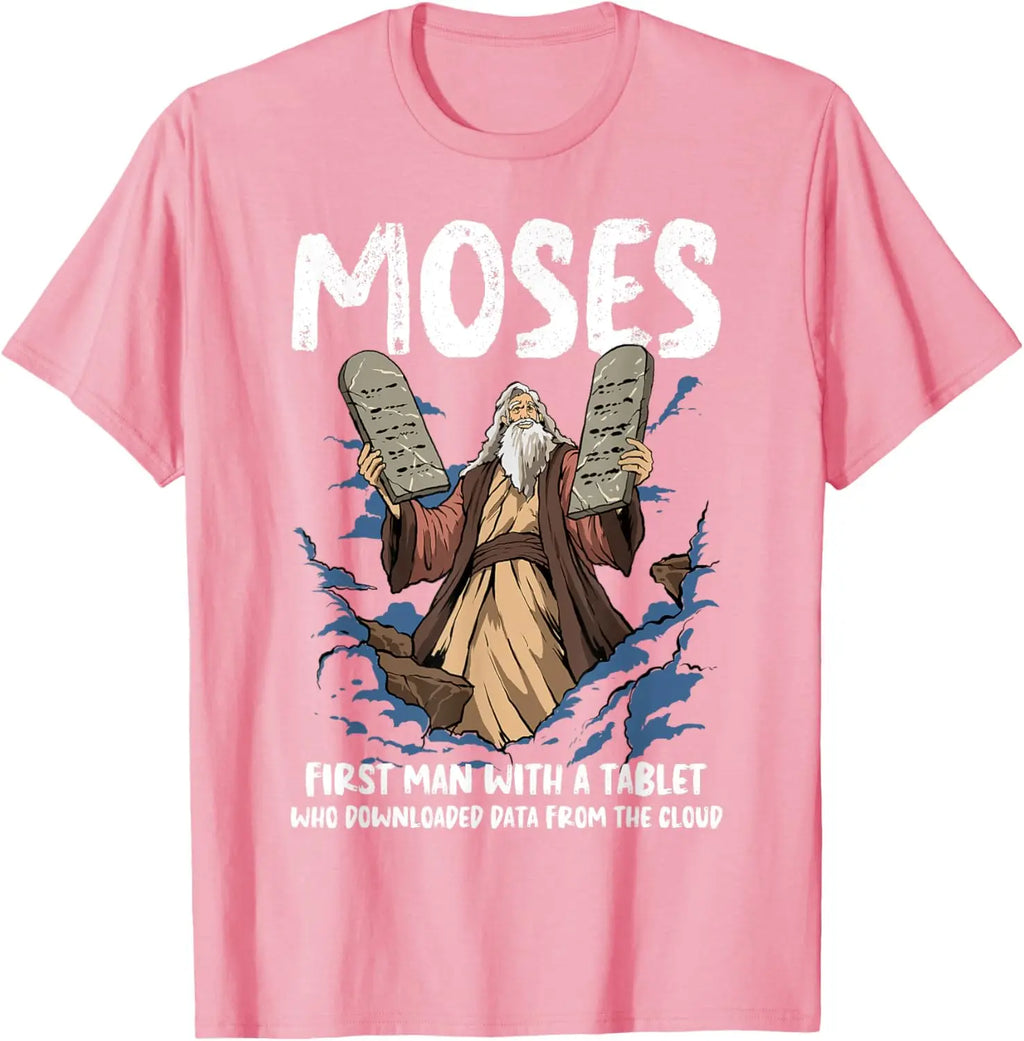 Funny Moses Shirt Christian Humor Bible Gospel Data Cloud T-Shirt