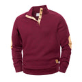 Spring Autumn Men's Casual Pullover Button Down Stand Collar Henley Polo Coats Long Sleeve Stand Collar Sweatshirts for Sport