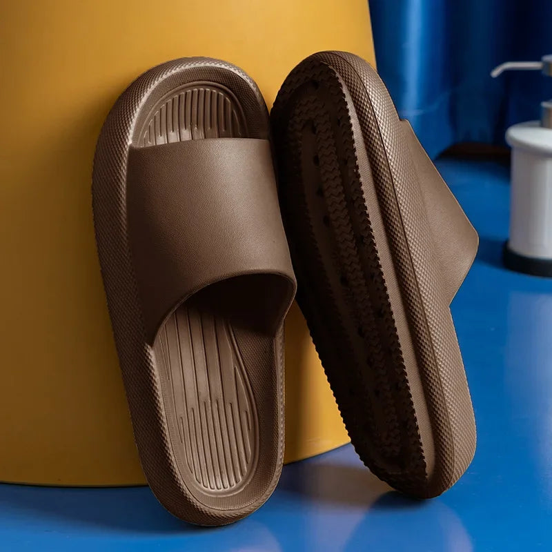Big Size 48 49 Men Slippers Women Soft EVA Platform Thick Sole Slides Summer Beach Sandals Couples Home Anti-Slip Bathroom Shoes
