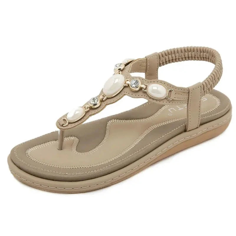 Summer New woman sandals Fashion Flats Women Casual Beach Shoes Women's Bohemia Style Leisure sandals Large Size 36-42