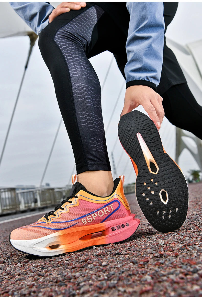 Running Shoes Carbon Board Speciality Marathon Men Sports Breathable Lightweight Women's Comfortable Athletic Nonskid Sneakers