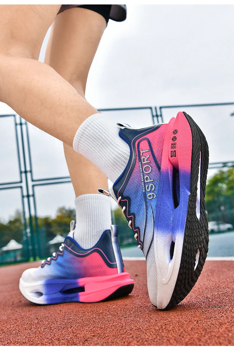 Running Shoes Carbon Board Speciality Marathon Men Sports Breathable Lightweight Women's Comfortable Athletic Nonskid Sneakers