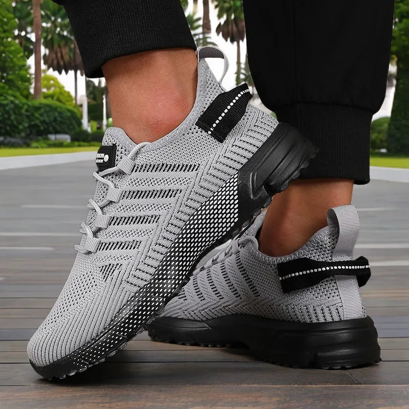 Men Running Shoes New 2025 Breathable Mesh Outdoor Casual Sneakers  Lightweight Comfortable Women Shock-absorption Black Tennis
