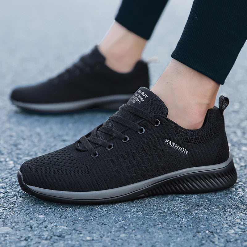 Summer Men Casual Shoes Mesh Men Flat Shoes Lightweight Big Size Breathable Walking Sneakers Men Vulcanize Shoes Tenis Masculino