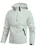 Men's Waterproof Rain Jacket Lightweight Outer Hooded Outdoor Raincoat Hiking Windproof Jacket Climbing Outdoor Jackets
