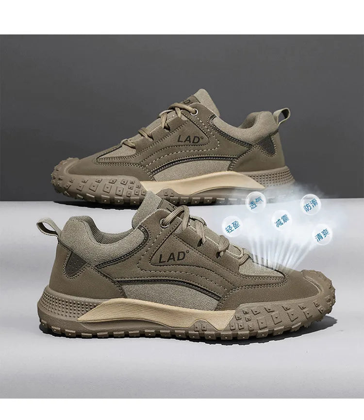 High Quality Men's Sneakers Classics Men Lace-up Shoe for Outdoor Breathable Hiking Shoes Comfortable Sneakers Male Safety Shoes