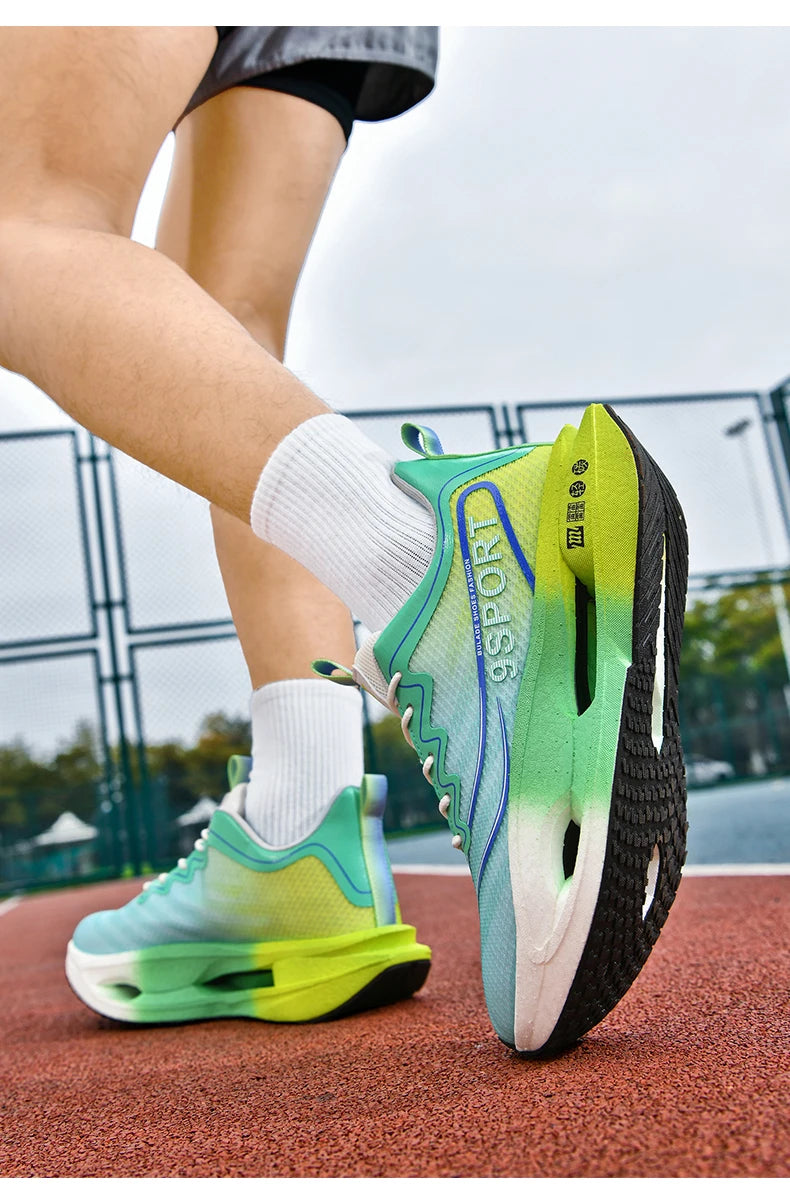 Running Shoes Carbon Board Speciality Marathon Men Sports Breathable Lightweight Women's Comfortable Athletic Nonskid Sneakers