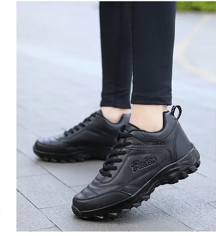 New 2025 Autumn Winter Sneakers Women Comfort Soft Sole Non Slip Casual Shoes for Women PU Waterproof Sport Shoes Zapatillas