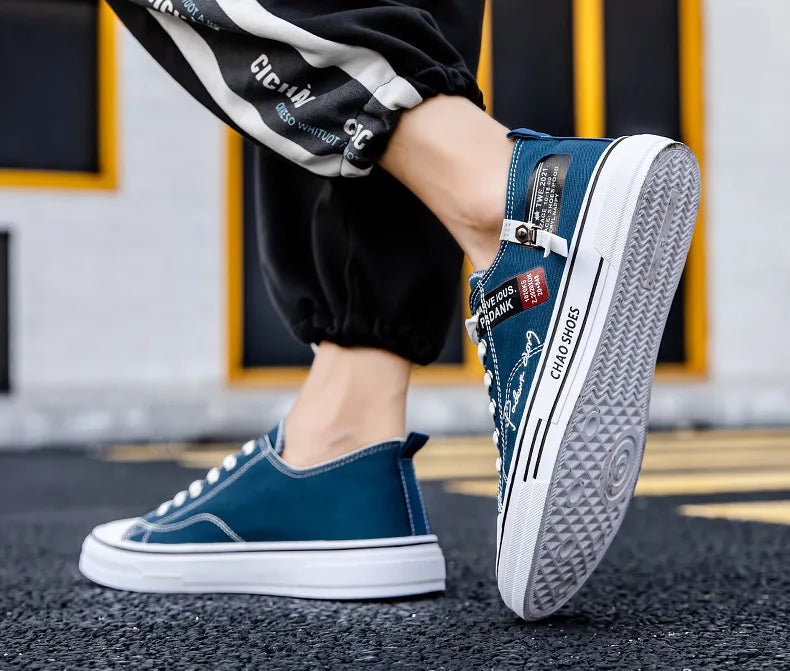 Fashion Men's Canvas Shoes Summer Breathable Men Casual Shoes Outdoor High Quality Sneakers Comfortable Low-Top Men tennis Shoes