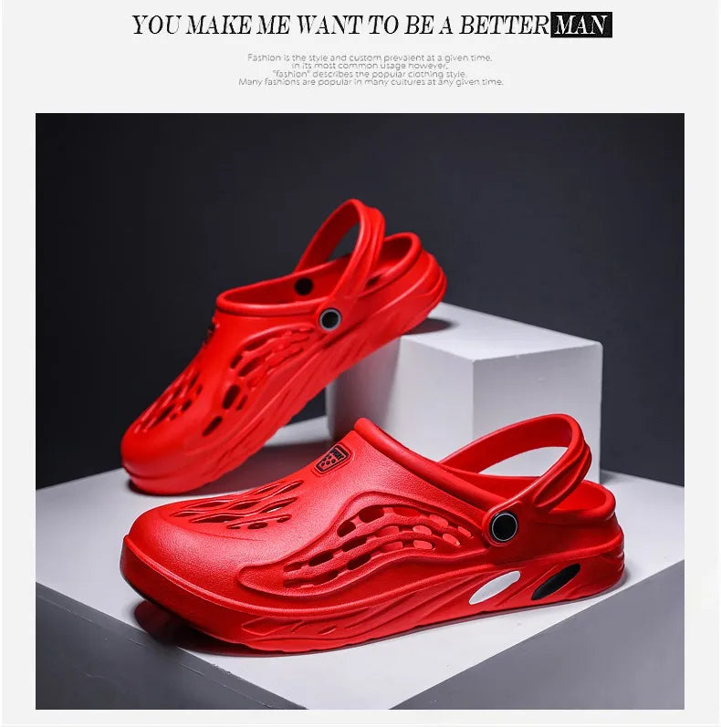 Male Slippers EVA Outdoor Vacation Simple Sandals Indoor Anti-slip Waterproof Clogs Off White Shose Summer Platform Shoes