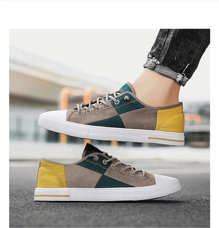 Men Sneakers Casual Shoes Men Flat Brand Fashion Canvas Shoes Comfortable Driving Tennis Sports Shoes Student