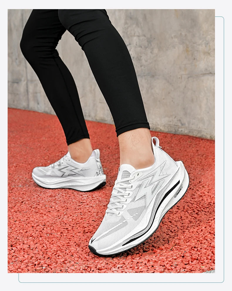 Men Running Shoes Marathon Carbon Board Speciality Sports Breathable Lightweight Women's Comfortable Athletic Nonskid Sneakers