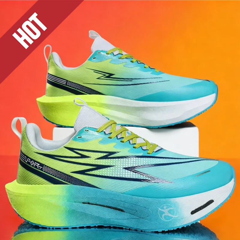 Running Shoes Marathon Carbon Board Air Cushion Men Sports Breathable Lightweight Women's Comfortable Athletic Nonskid Sneakers