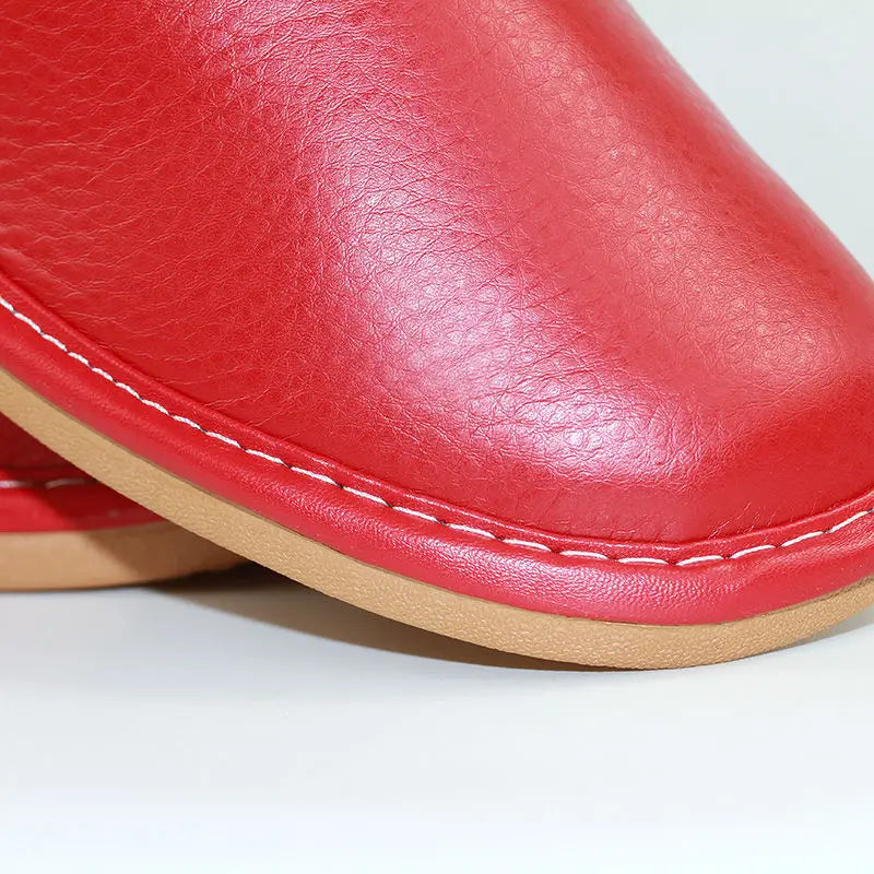 Inexpensive slippers house men indoor slides shoes big size 47 48 man mules closed toe faux leather slippers unisex couple shoes