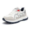 CHCH Women's Tennis Shoes 2024 Spring New Bull Leather+Fabric Spliced Casual Sports Shoes