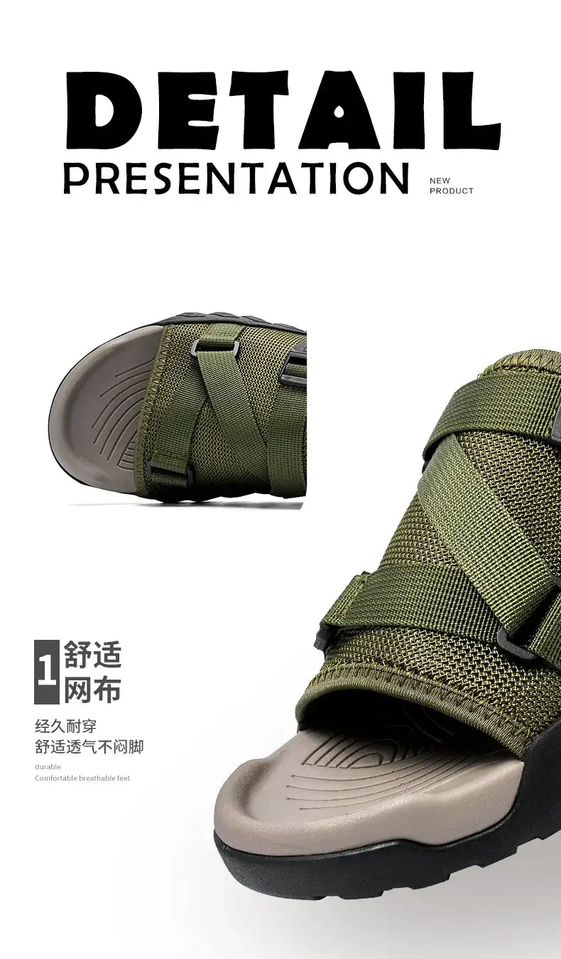 Men's Thick Soled Round Toe Fashionable Slippers Women's Comfortable Breathable Casual, Wear-resistant Sandals Summer Slippers