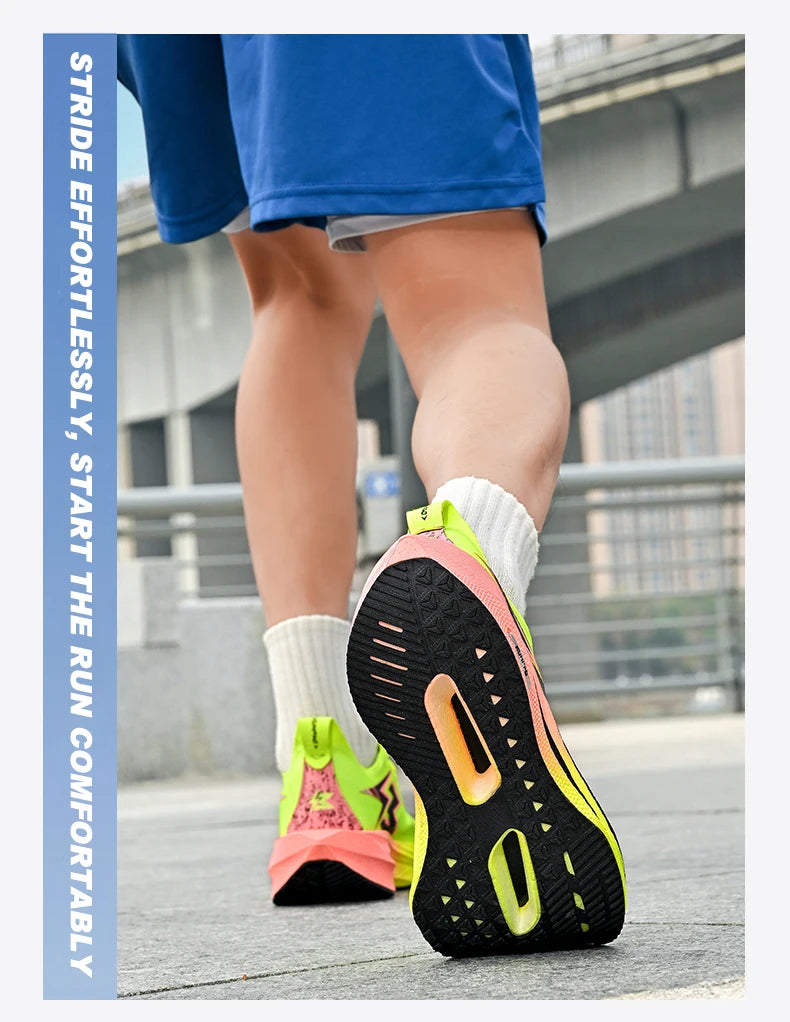 Men Running Shoes Marathon Carbon Board Speciality Sports Breathable Lightweight Women's Comfortable Athletic Nonskid Sneakers