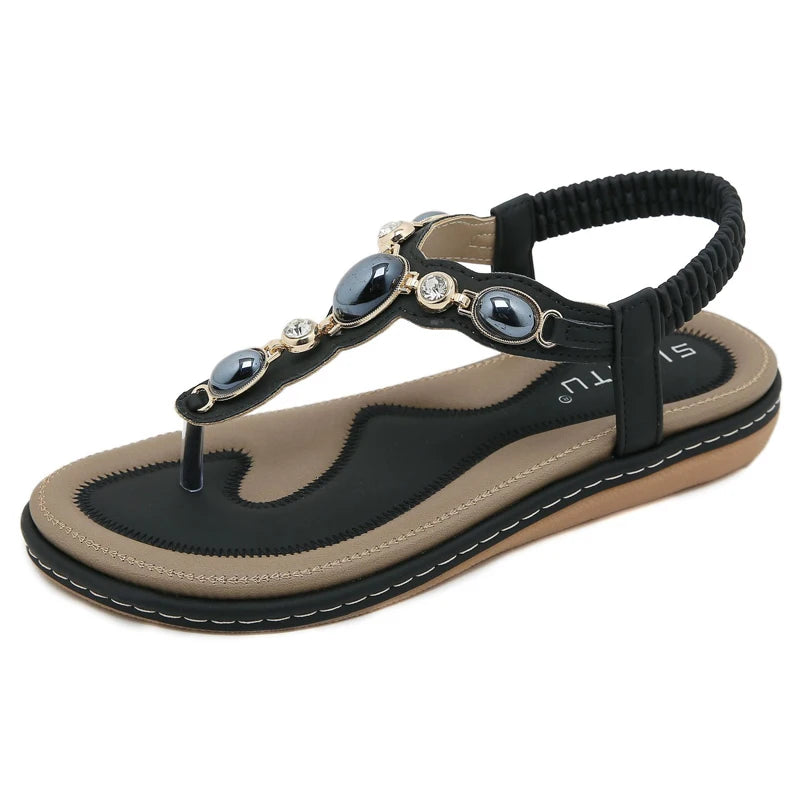 Summer New woman sandals Fashion Flats Women Casual Beach Shoes Women's Bohemia Style Leisure sandals Large Size 36-42
