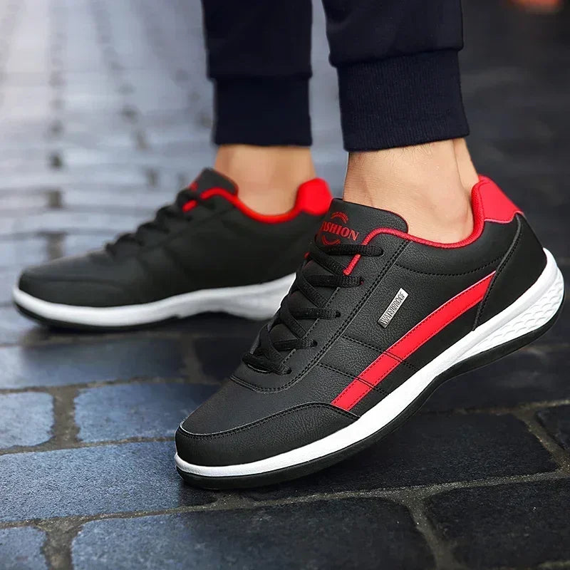 Shoes for Lace Up Footwear Vulcanized Men Leather Sneaker Waterproof Casual Comfortable Men's Sneaker Man Shoe Masculino