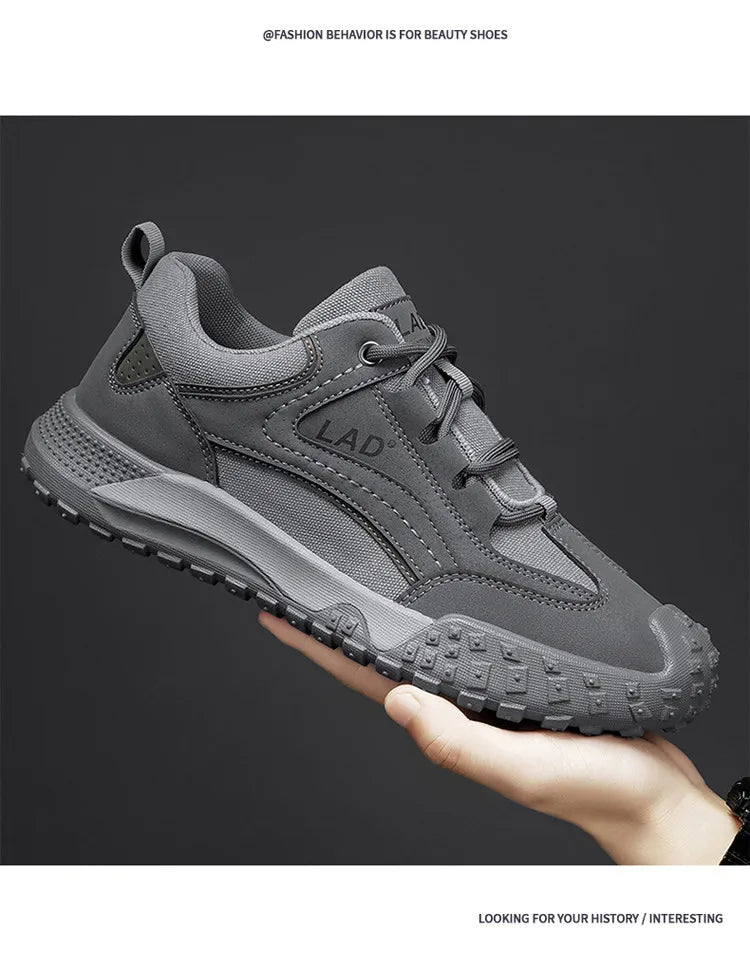 High Quality Men's Sneakers Classics Men Lace-up Shoe for Outdoor Breathable Hiking Shoes Comfortable Sneakers Male Safety Shoes