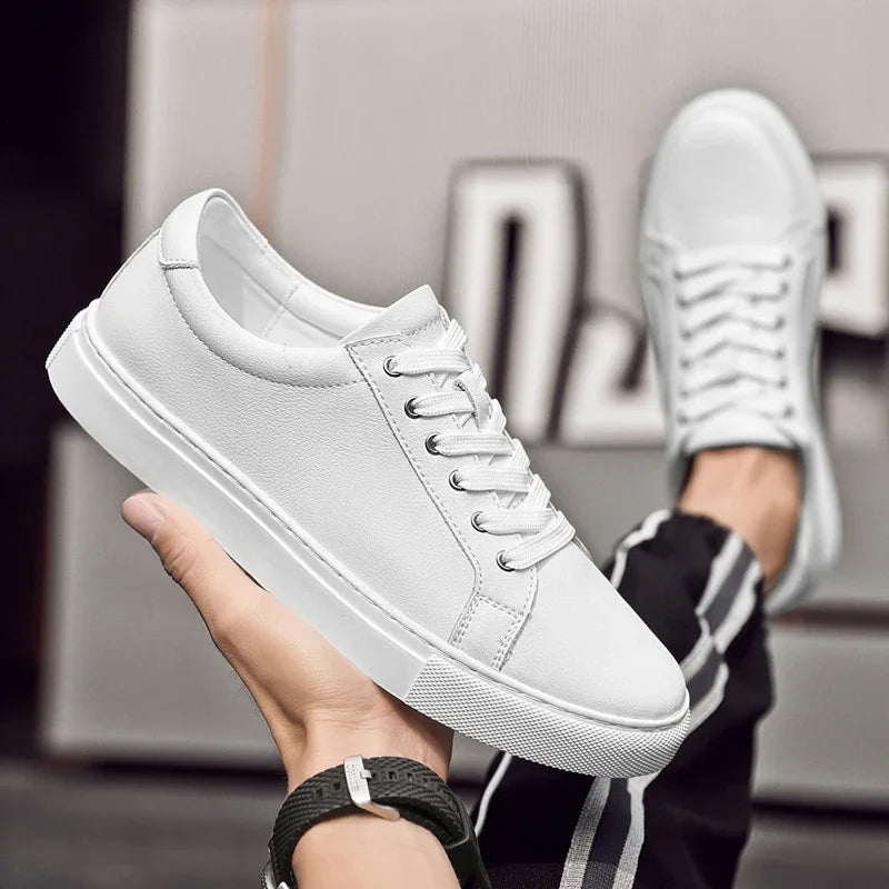 Luxury Brand Men's Sneakers Genuine Leather Casual Shoes Leisure Walk Men Shoes All-match Outdoor Skateboard Footwear For Male