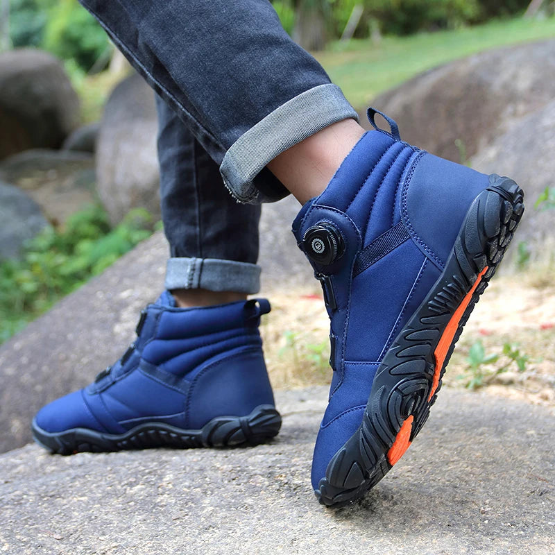 Men Winter Boots Outdoor Barefoot Boots for Women Ankle Boots Plush Warm Snow Shoes Non-slip Sneakers Plus Size Couple Shoes