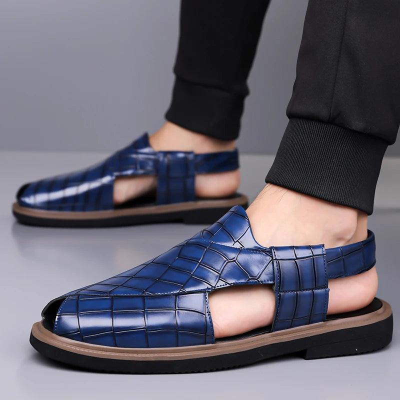 Men's Summer Fashionable Breathable Sandals Wear-Resistant Anti-Slip Comfortable Versatile Trendy Men's Shoes-2021