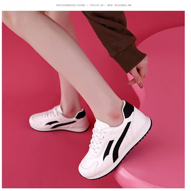Plus Size Women White Shoes Female Spring New Style Female Student Casual Sports Versatile Sneakers Women Forrest Gump Shoes