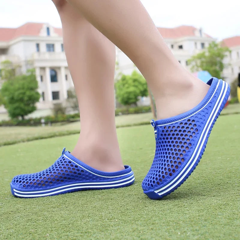 YRZL Men Slippers Lightweight Breathable Fashion Women Shower Slipper High Quality Beach Couple Flip Flop Swimming Shoes