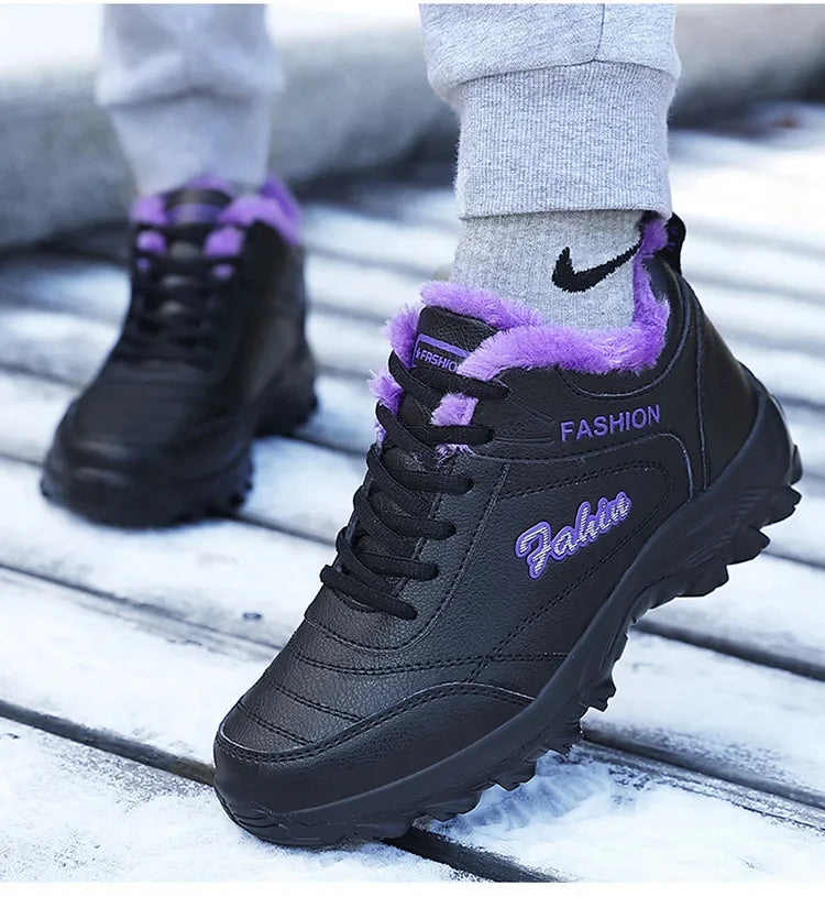 New 2025 Autumn Winter Sneakers Women Comfort Soft Sole Non Slip Casual Shoes for Women PU Waterproof Sport Shoes Zapatillas
