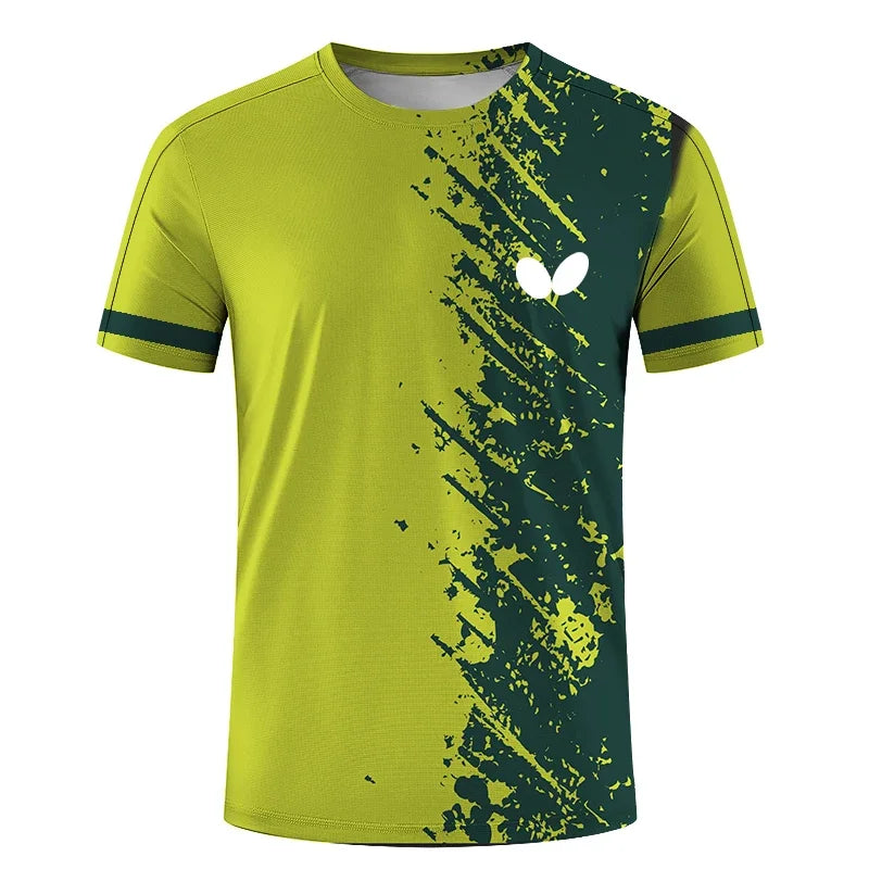 Men's short-sleeve, round-neck T-shirt, 3D, quick-drying, printed prom dress style, loose, breathable, comfortable, Summer