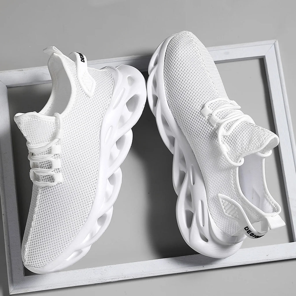 Men Casual Sport Shoes Breathable Lightweight Sneakers Outdoor Mesh Black Running Shoes Athletic Jogging Tenis Walking Shoes