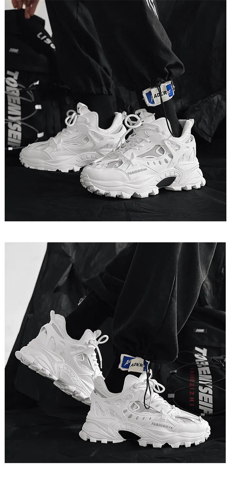 Men's Vulcanized Shoes Luxury Sneakers Harajuku Chunky Sneakers Autumn Running Footwear Male High Fashion Zapatos Hombre