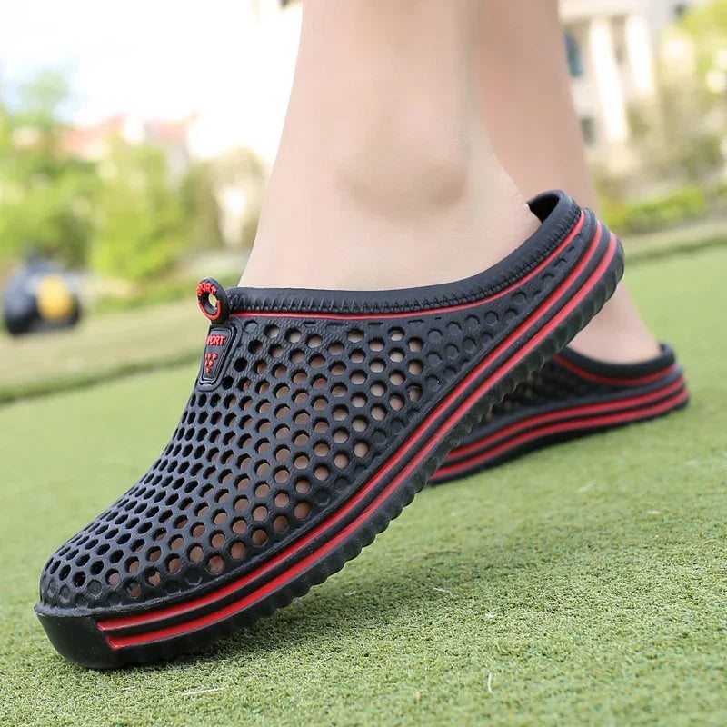 YRZL Men Slippers Lightweight Breathable Fashion Women Shower Slipper High Quality Beach Couple Flip Flop Swimming Shoes