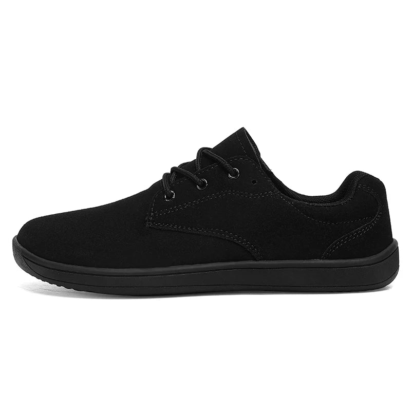 Barefoot Men's Sneakers With Wide Toe Size 48 Minimalist Cow Suede Leather Upper Casual Man Shoes Comfortable Walking Shoes