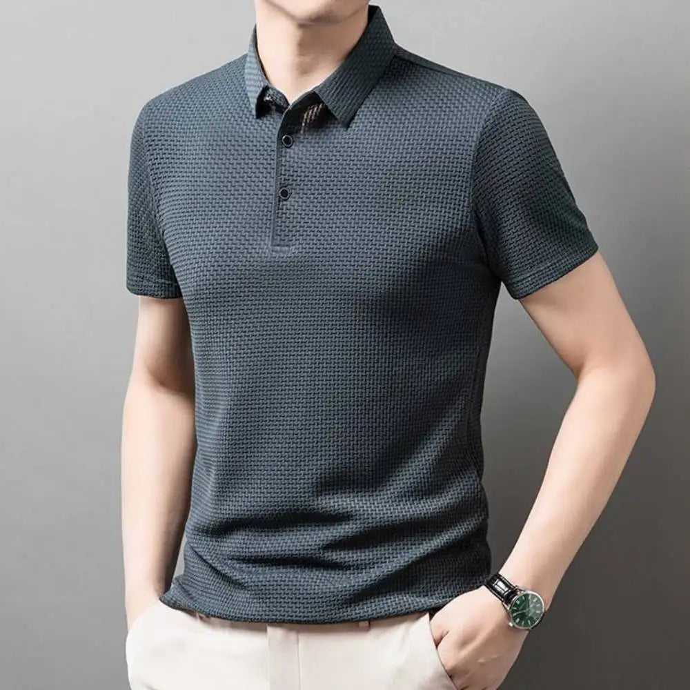 New Men's Polo Short sleeved Goldwing GL1800 Japan Motocycles Tee Ice Silk Breathable Fashion T-Shirt Male Clothes Lapel Tops