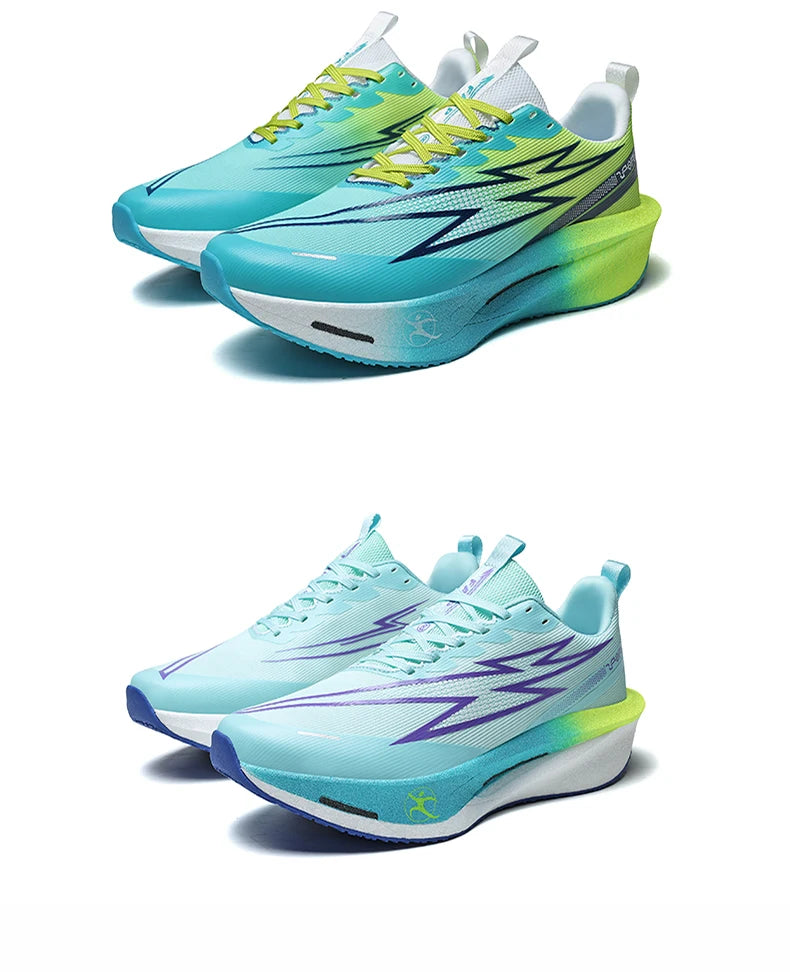 Running Shoes Marathon Carbon Board Air Cushion Men Sports Breathable Lightweight Women's Comfortable Athletic Nonskid Sneakers