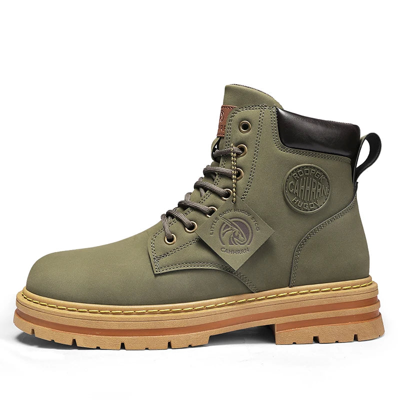 2026 Winter Ankle Boots Men's Boots Outdoor Yellow Boots Classic Design High Top Men Casual Shoes Botas Para Hombre