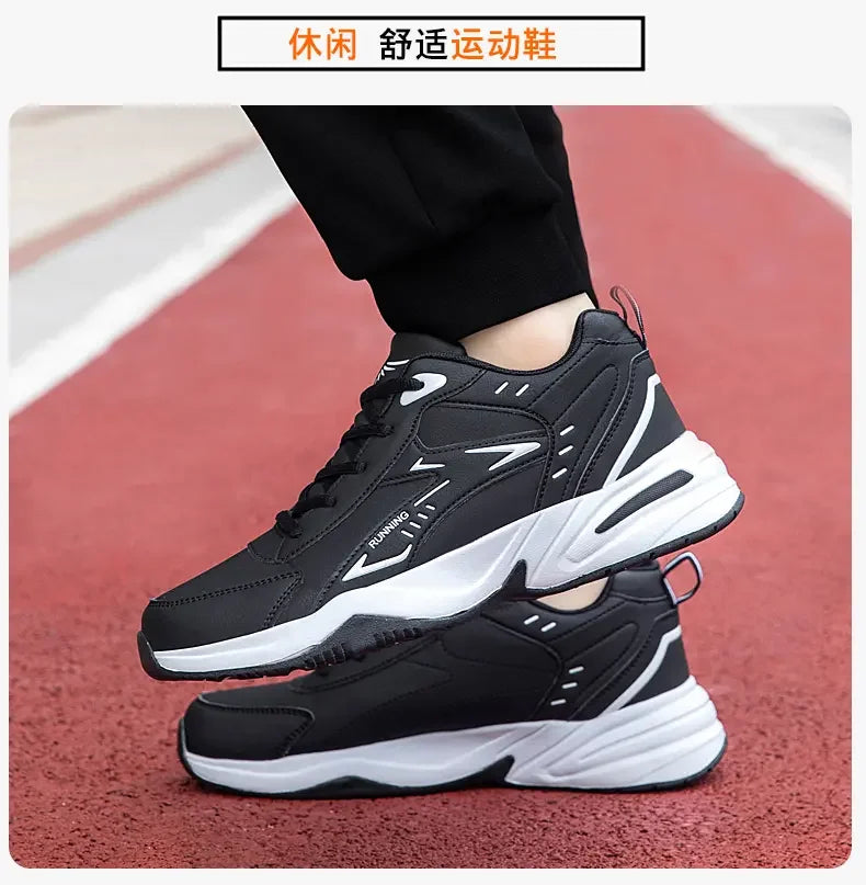Chunky Sneaker for Men Thick Sole Versatile 2025 New Trend Mesh Lace Up Breathable Casual Sports Shoes Increased Soft Soles