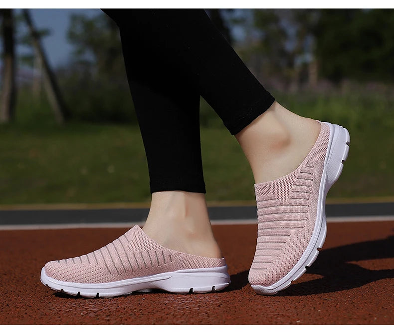 Men Slippers Summer Mesh Breathable Home Indoor Slippers Men Thick Bottom Slides Fashion Couple Walking Shoes Chanclas Hombre