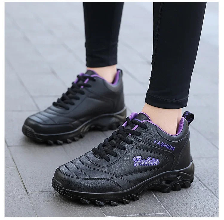New 2025 Autumn Winter Sneakers Women Comfort Soft Sole Non Slip Casual Shoes for Women PU Waterproof Sport Shoes Zapatillas
