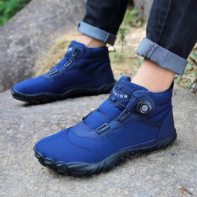 Men Winter Boots Outdoor Barefoot Boots for Women Ankle Boots Plush Warm Snow Shoes Non-slip Sneakers Plus Size Couple Shoes