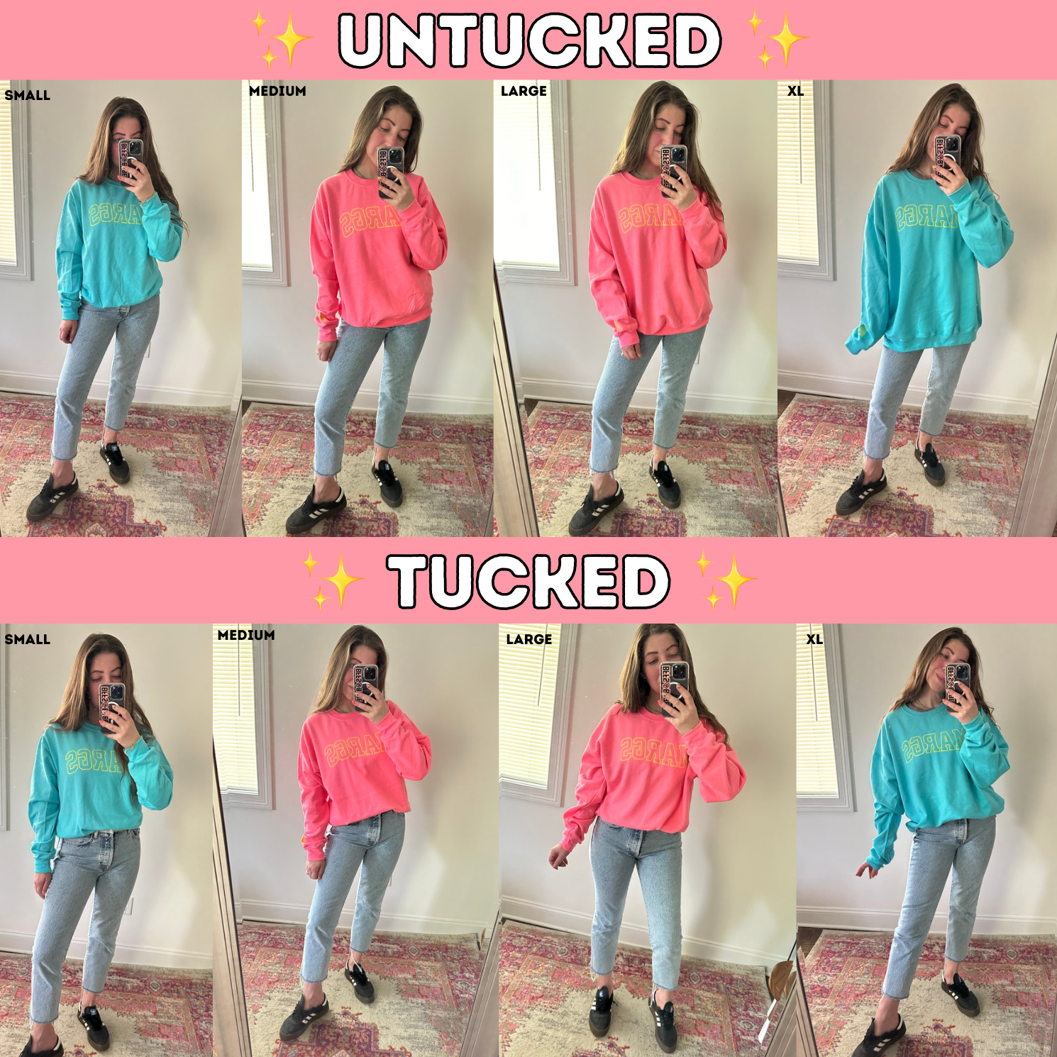 MARGS ♡ pink printed sweatshirt ♡ select your cuff