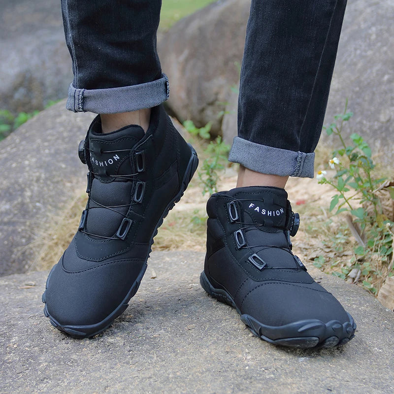 Men Winter Boots Outdoor Barefoot Boots for Women Ankle Boots Plush Warm Snow Shoes Non-slip Sneakers Plus Size Couple Shoes