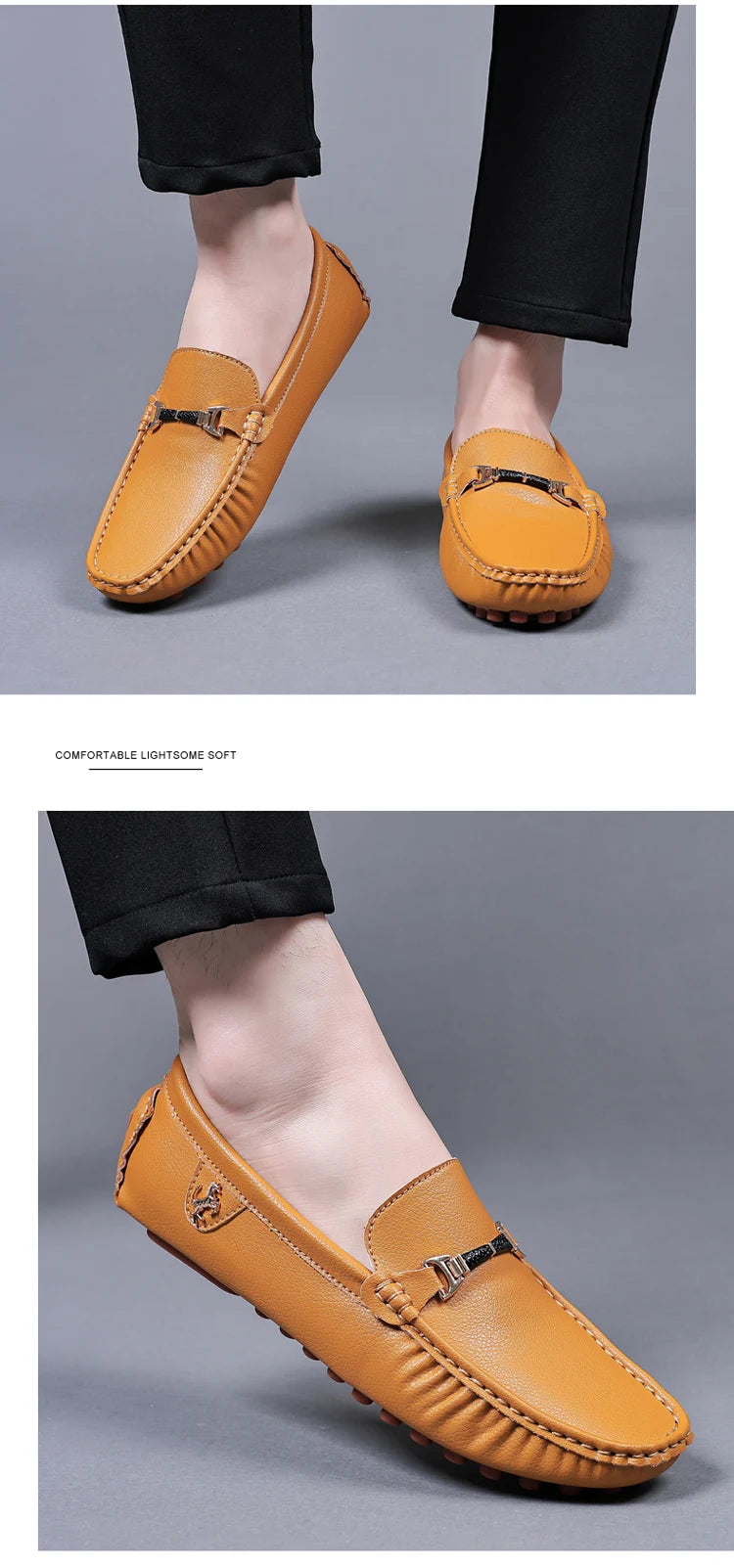 MAEDEF Men's Loafers 2024 Spring Autumn Fashion Shoes Men Classic Brand High Quality Leather Comfy Drive Shoes Boat Casual Shoes